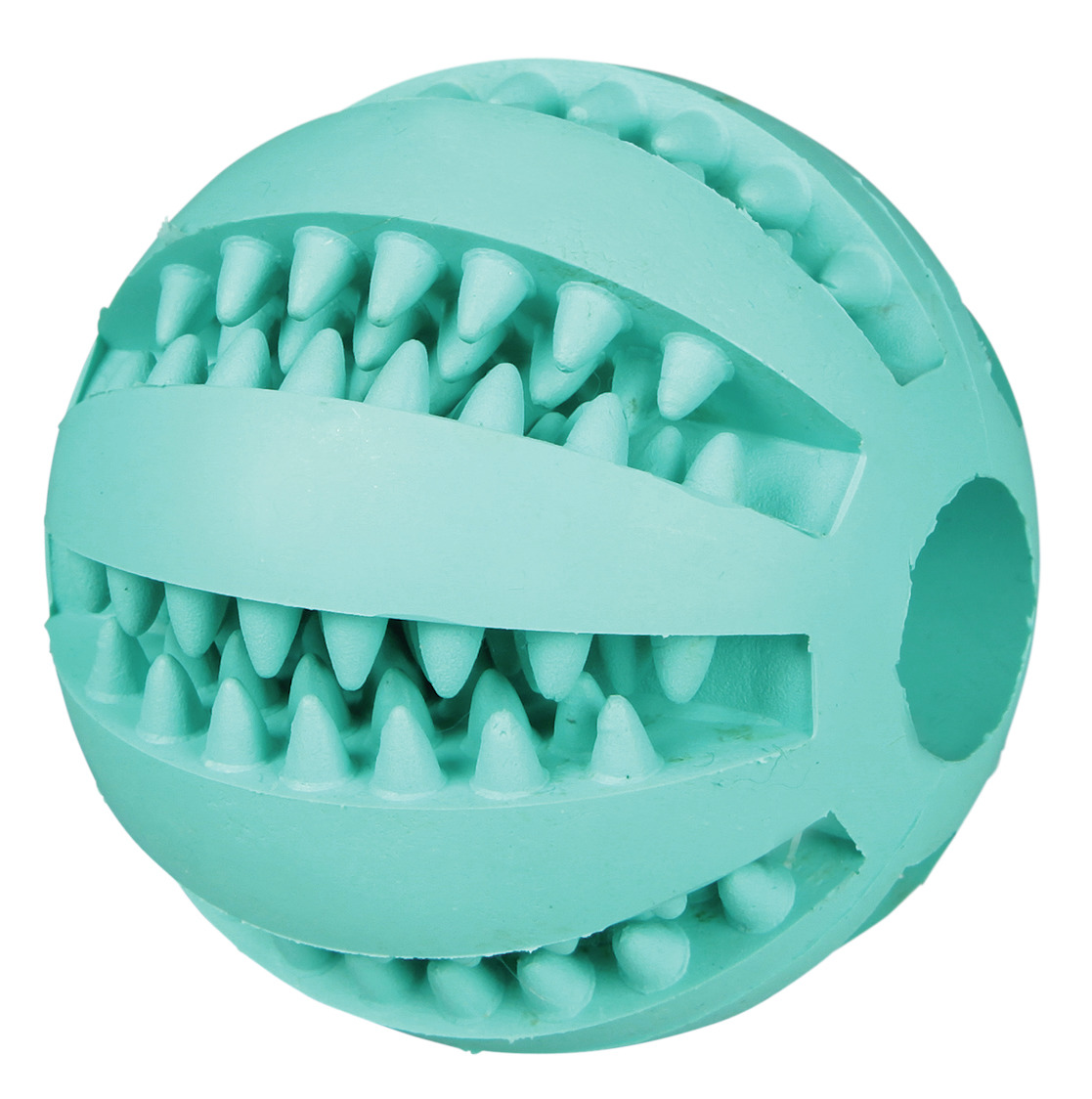 TRIXIE-Dentalball für Hunde, türkis, aus robustem Gummi mit Noppen, reinigt Zähne, massiert Zahnfleisch, für alle Größen.