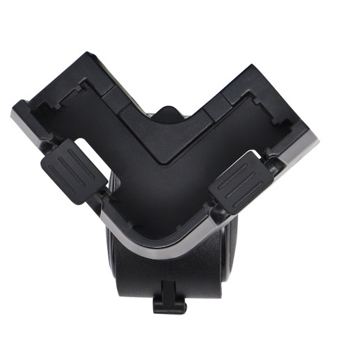 Das Bild zeigt den HOBBY Filterhalter für Aquarien mit der EAN 4011444361103. Der schwarze Halter hat eine Y-Form und ist aus robustem Kunststoff gefertigt. Er dient zur sicheren Befestigung von Filtermaterialien in Aquarien. Geeignet für Aquaristik-Enthu