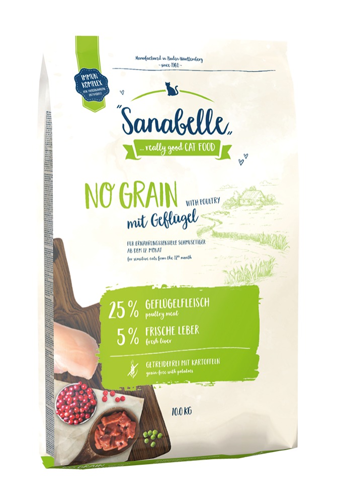Sparpaket Sanabelle No Grain mit Geflügel 2 x 10kg Katzentrockenfutter