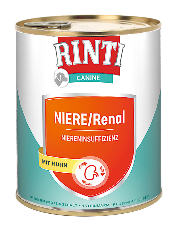 RINTI Canine Niere/Renal Huhn 800g Dose Hundenassfutter Diätnahrung