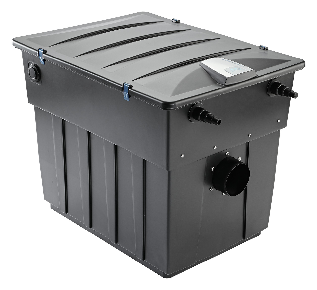 Oase BioTec ScreenMatic² 40000: Hochwertiger Durchlauffilter für Teiche bis 40.000 L, robustes Gehäuse, integrierter Reinigungsmechanismus.