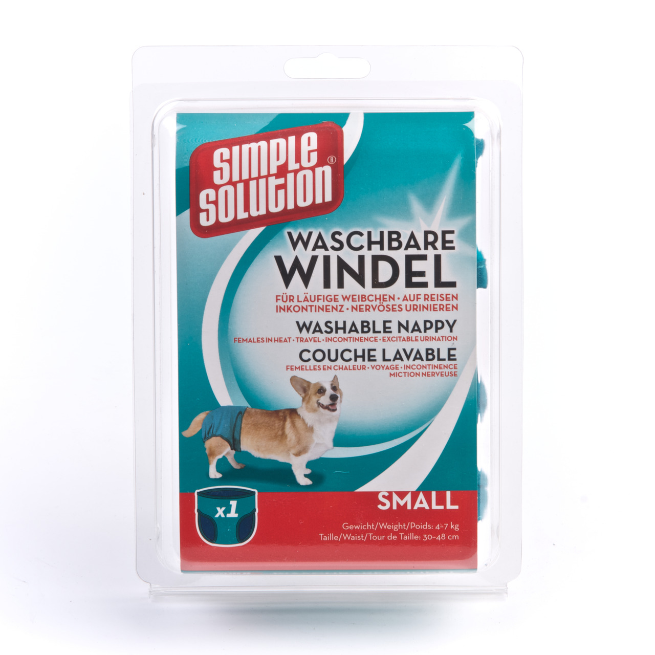 Sparpaket 2 x Simple Solution waschbare Windel Hunde Hygiene Inkontinenz S