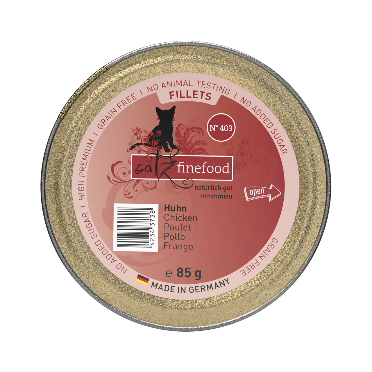 catz finefood Fillets No. 403 Huhn in Jelly 85 Gramm Schale Katzennassfutter