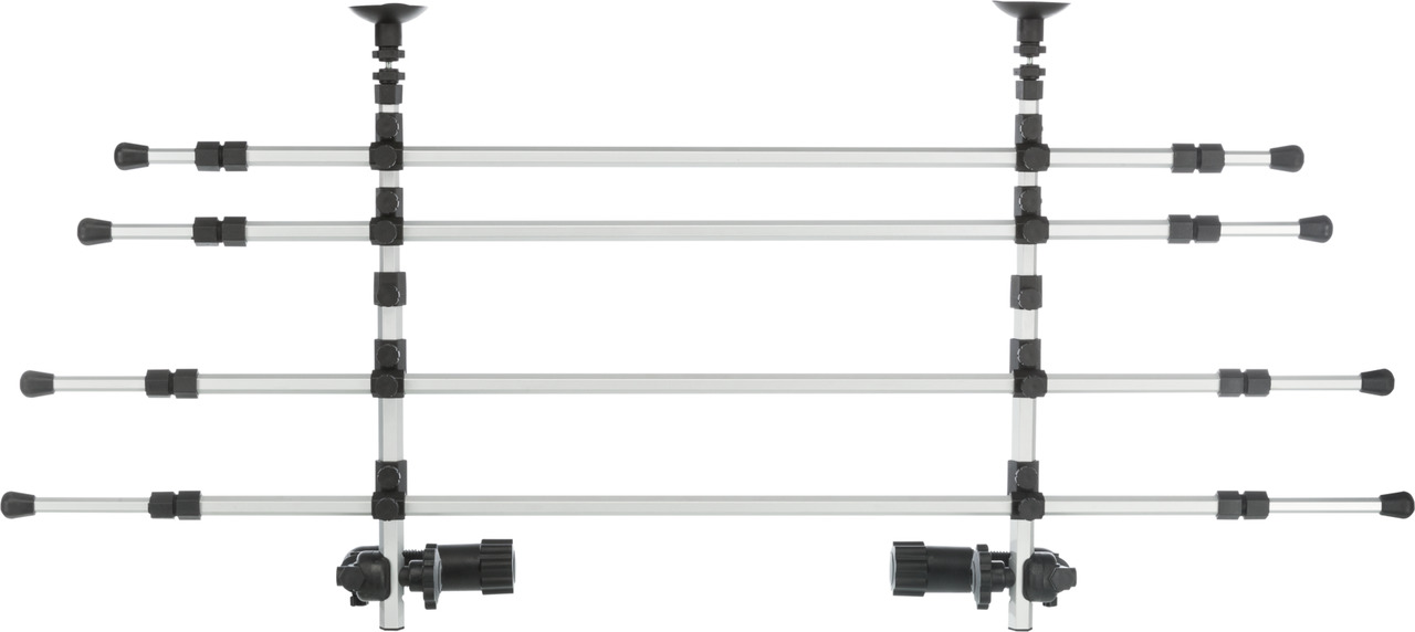 TRIXIE Auto-Schutzgitter, verstellbar, für Hunde, silber/schwarz, sichert Kofferraum, Schutz während Fahrt.