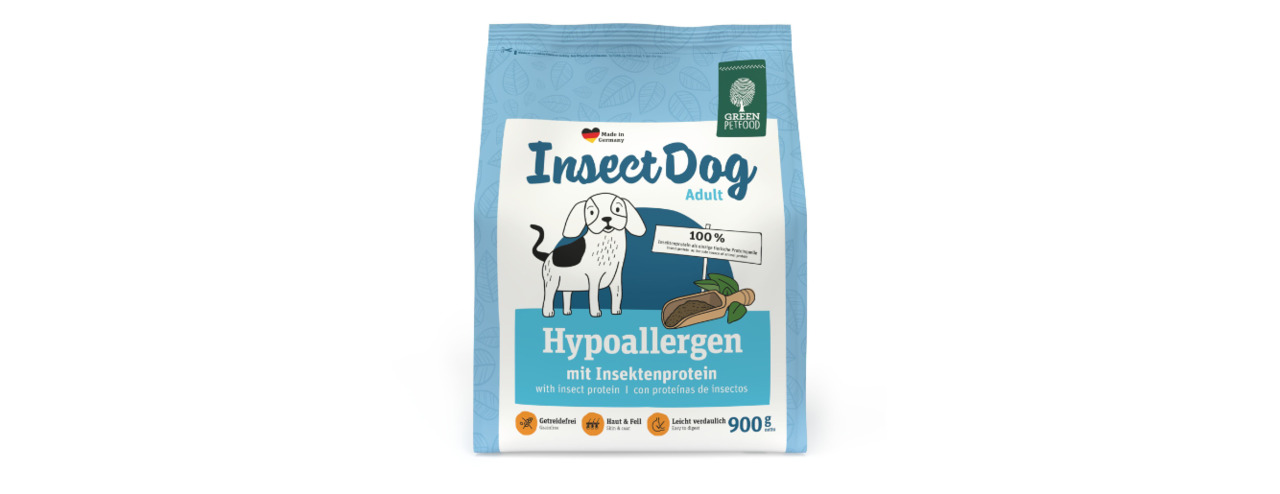 Green Peftood InsectDog Hypoallergen 900g Hundetrockenfutter