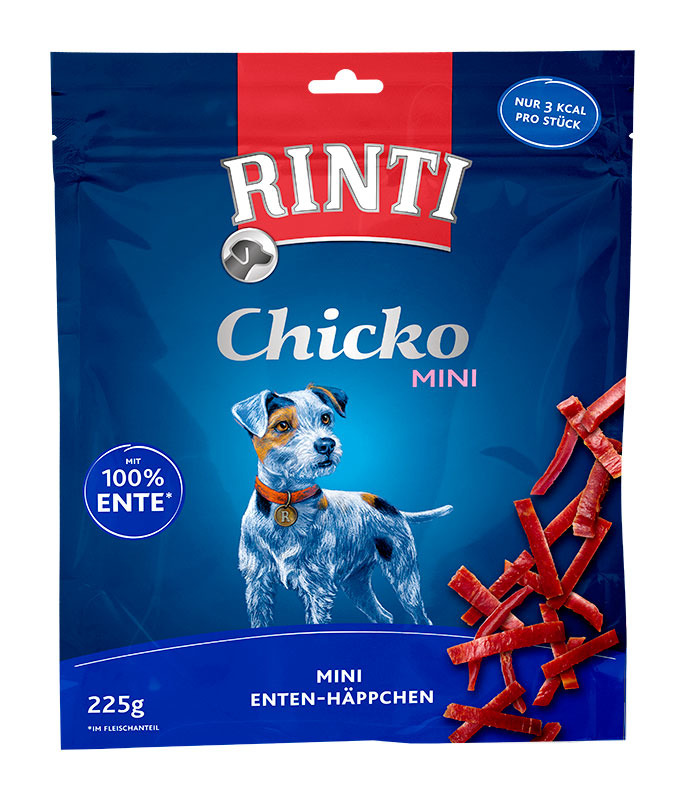 Rinti Chicko Mini Enten-Häppchen Hunde Snack 225 g