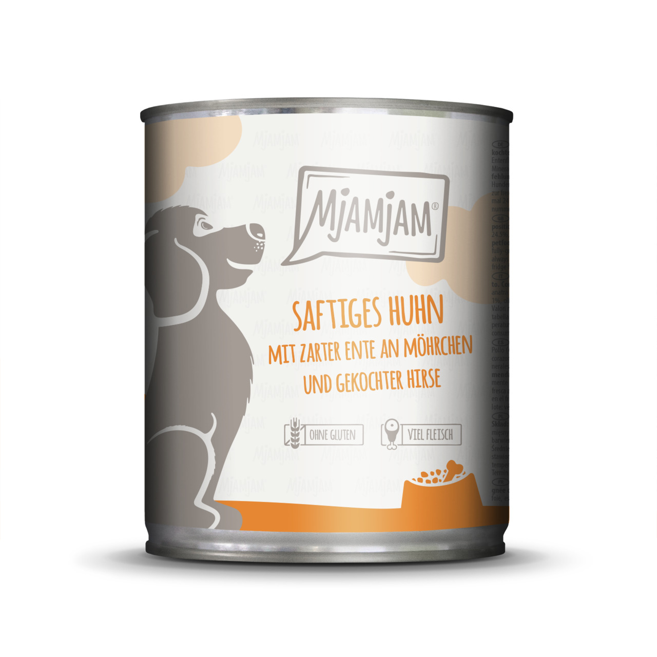 Das Bild zeigt ein Produkt der Marke MJAMJAM mit der EAN 4260512870164. Es handelt sich um ein hochwertiges Tierfutter, speziell für Katzen entwickelt. Die Geschmacksrichtung ist nicht angegeben. Die Verpackung ist auf dem Bild sichtbar, jedoch ist die ge