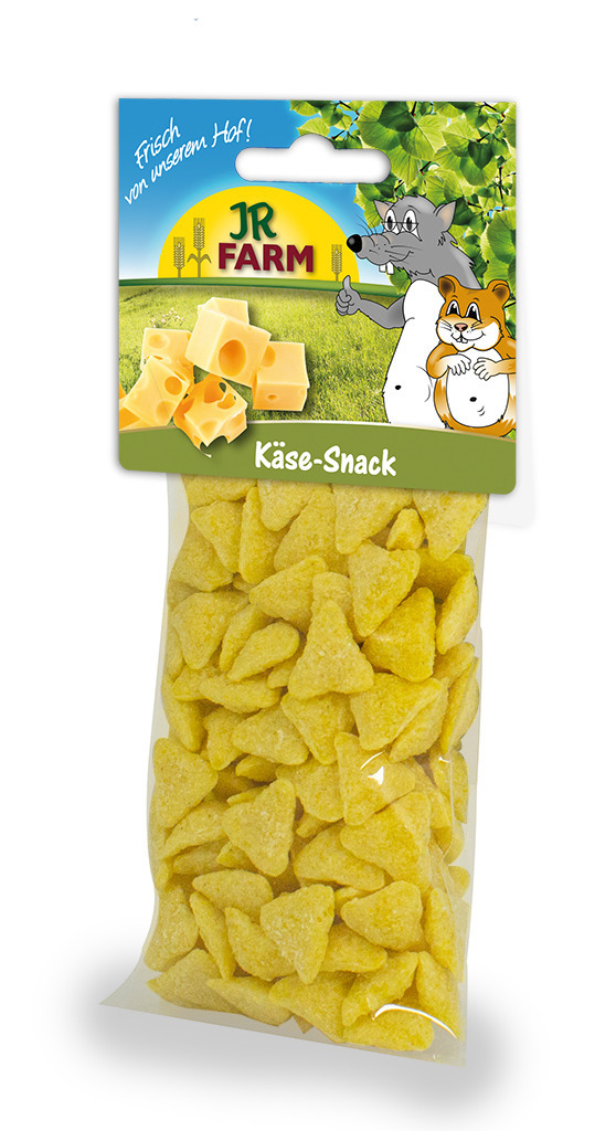 JR FARM Käse-Snack, Ergänzungsfutter f. Kleintiere (Hamster, Mäuse), Käseoptik, „Frisch von unserem Hof!“, 140 g.