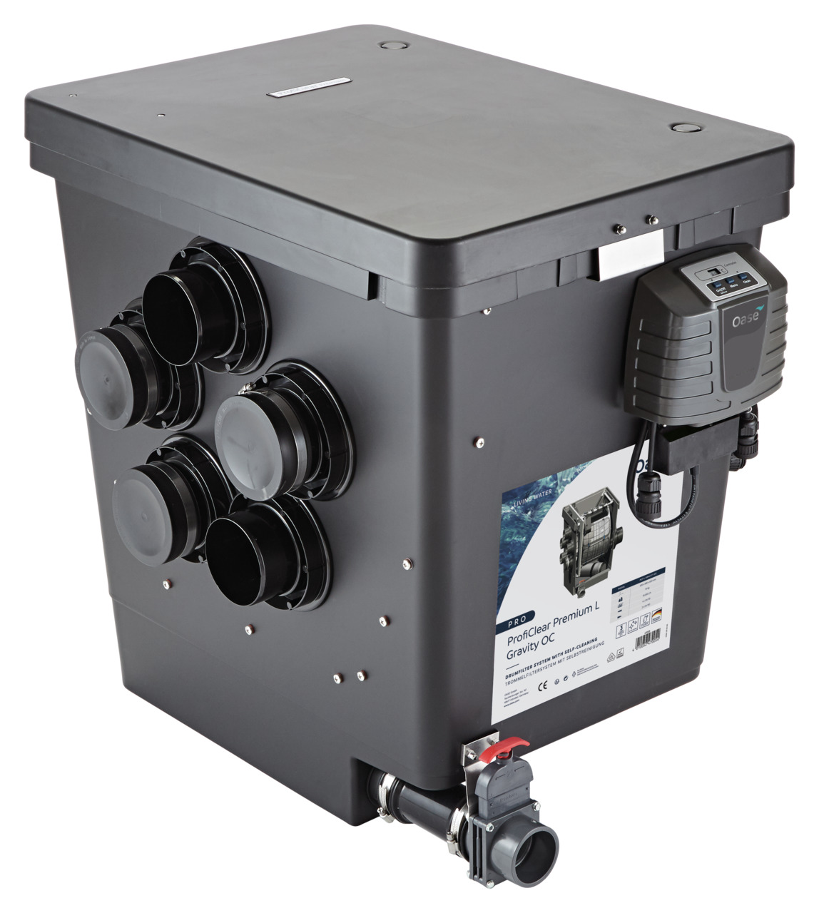 Oase ProfiClear Premium L Gravity OC: Filtersystem für Teiche/Aquarien, robust, elektron. Steuerung, für Teichbesitzer, Aquaristik-Fans.