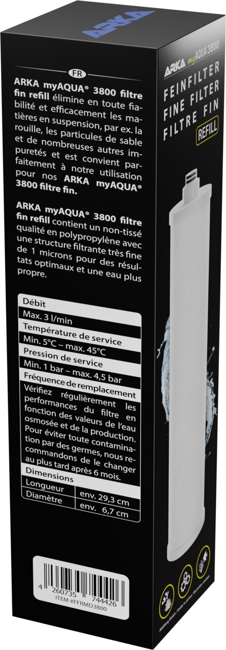 ARKA myAQUA 3800 Feinfilter Refill für Aquaristik, Ersatzfilter 1 Mikron, für myAQUA 3800, max. 3 l-min.