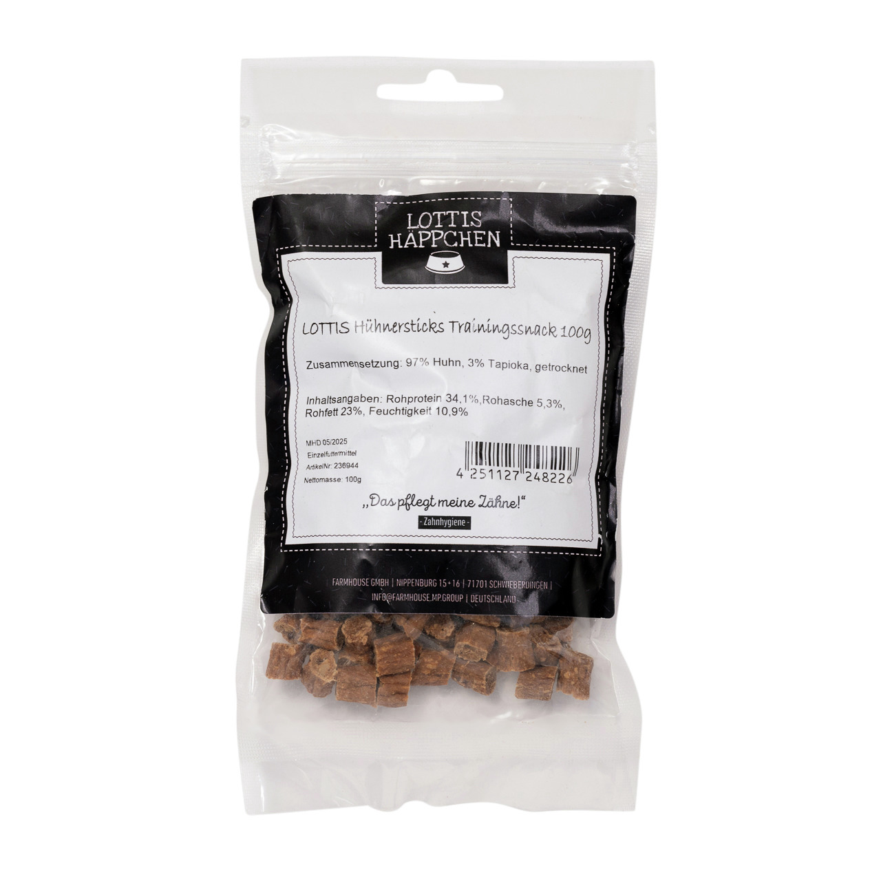 LOTTIS HÄPPCHEN HühnersnacksTrainingssnack 100 g
