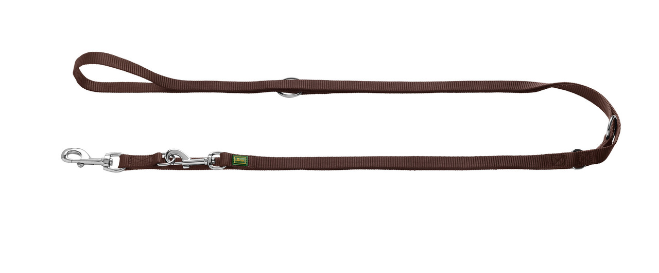 Hundeleine HUNTER, Nylon, verstellbar, für Hunde aller Größen, 2 Karabiner, flexibel einstellbar, ideal für Spaziergänge/Training.