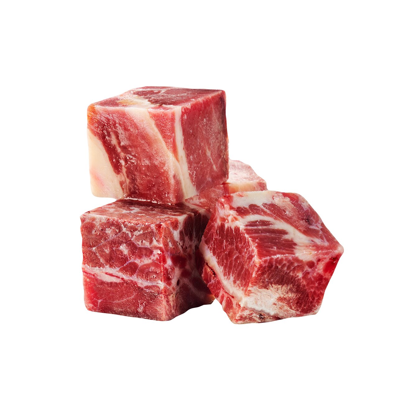 Gefrorene Fleischwürfel von LOTTIS HÄPPCHEN, Hunde-Snack, Geschmacksrichtung Rind, proteinreich, natürliche Zutaten, Menge nicht sichtbar.