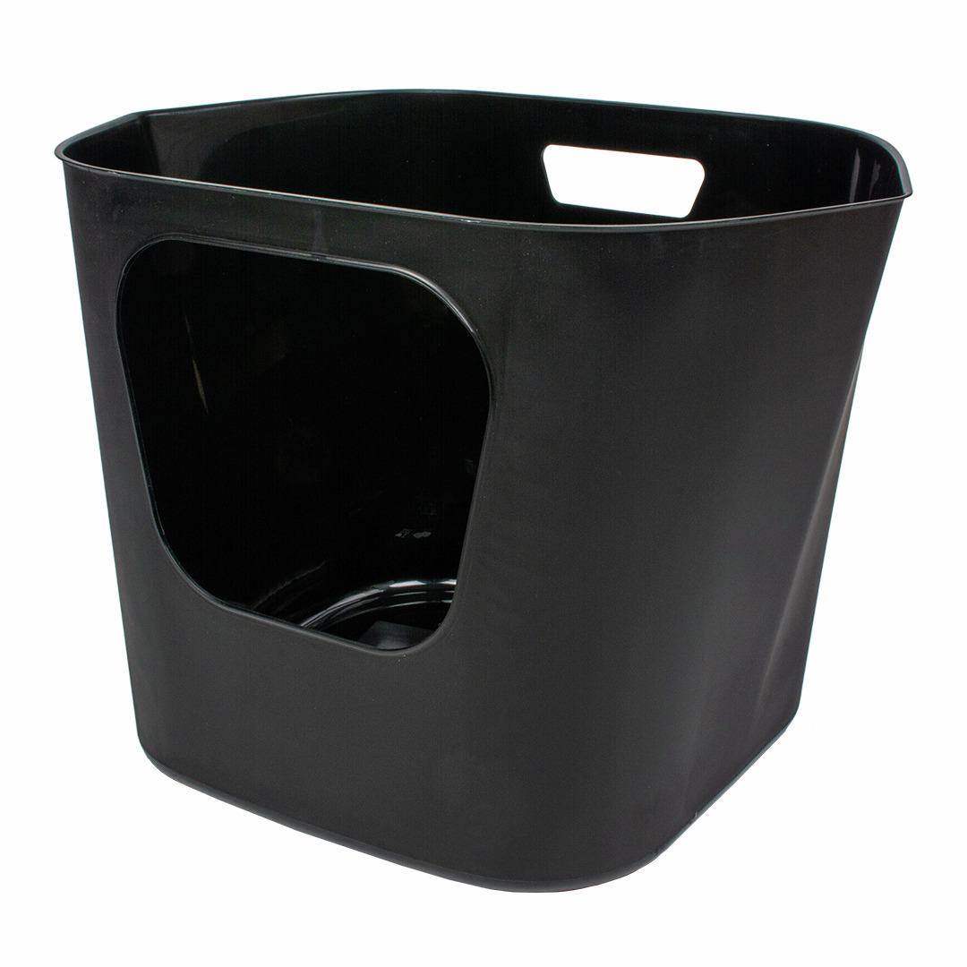 D&D Katzentoilette-Einsatz, für Katzen aller Größen, robust, Kunststoff, ovale Öffnung, innen, leicht zu reinigen, platzsparend.