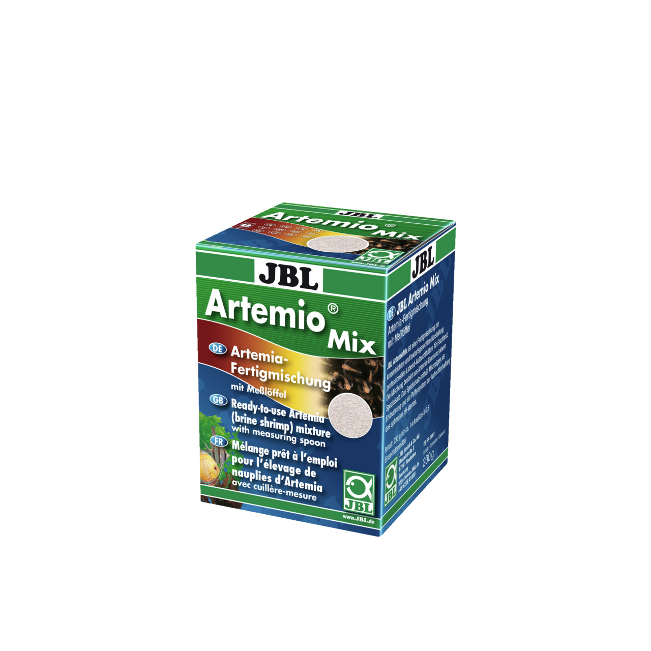 JBL Artemio Mix: Artemia-Fertigmischung (230 g) für Aquarienbesitzer, gebrauchsfertig, inkl. Messlöffel, ideal für Lebendfutterzucht.