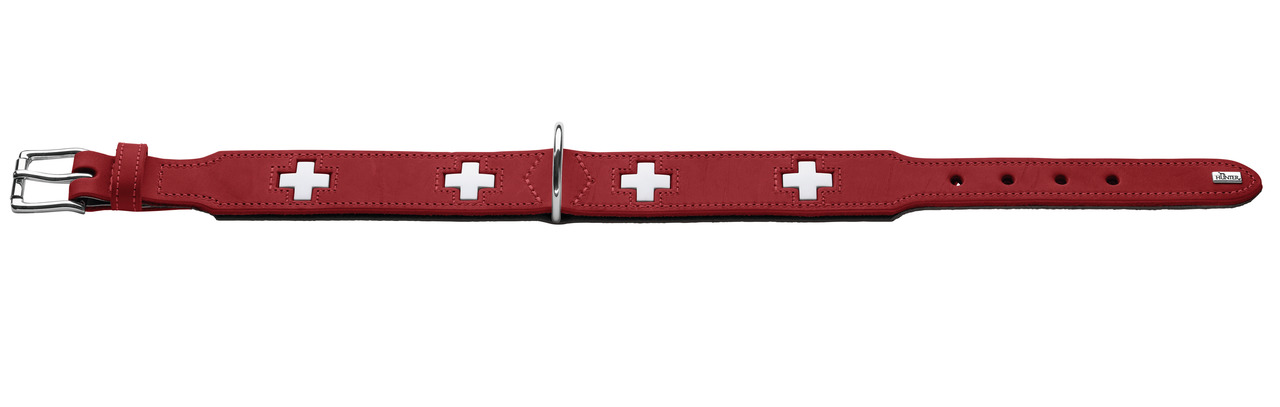 HUNTER Halsband Swiss 60 rot/schwarz