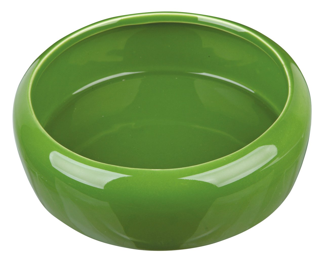 TRIXIE grüne Keramikschale, rund, robust, leicht zu reinigen, für Hunde/Katzen, ideal für Futter/Wasser, modernes Design, mittelgroß.
