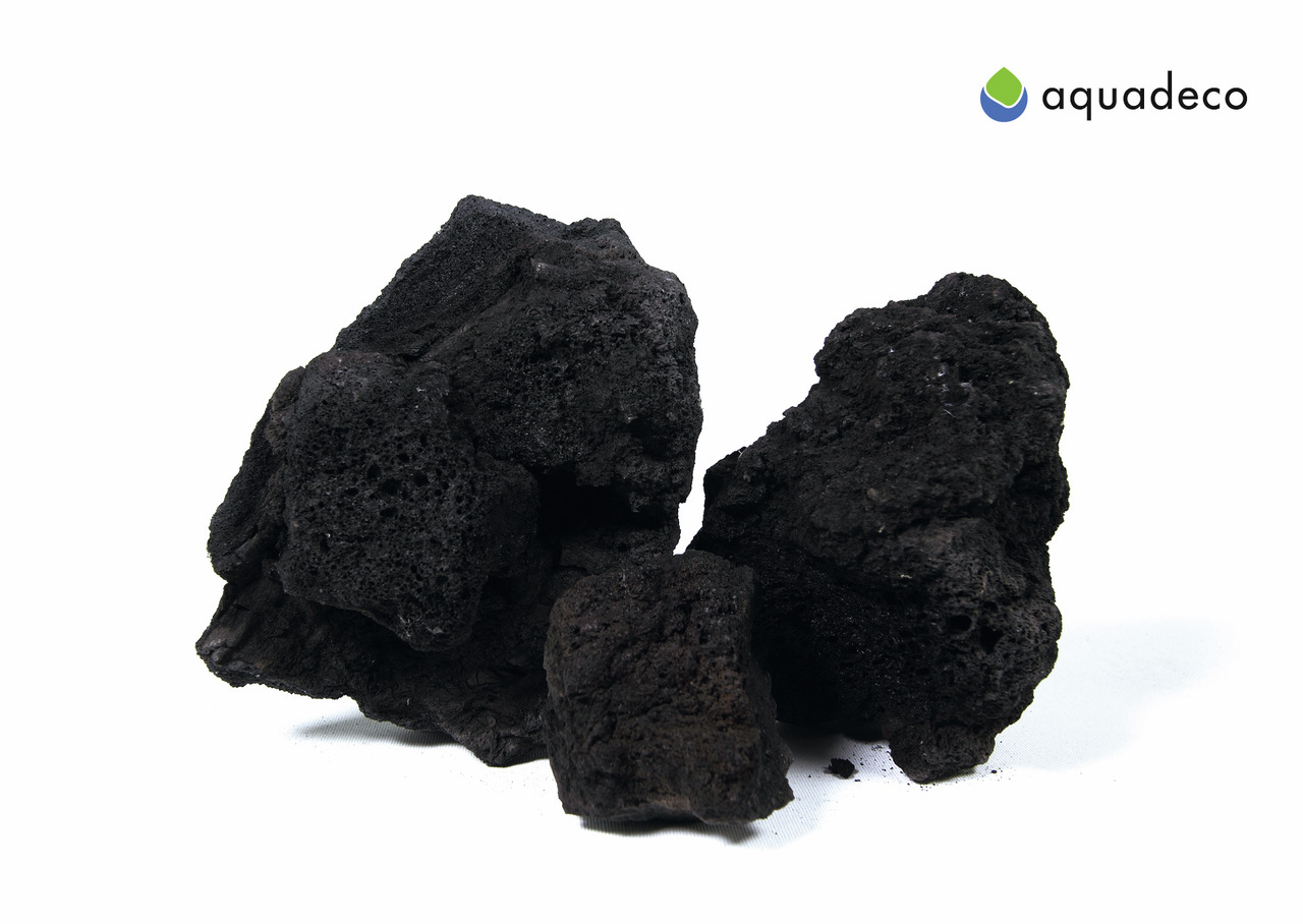 Aquadeco Naturstein Premium-Lava schwarz M (10-20 cm)