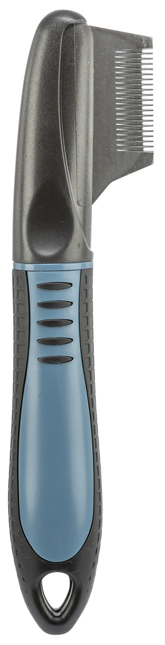 TRIXIE Unterwollkamm, Pflegewerkzeug f. Hunde/Katzen, ergonom. Griff, feine Metallzinken, entfernt Unterwolle/Haare, Fellpflege.