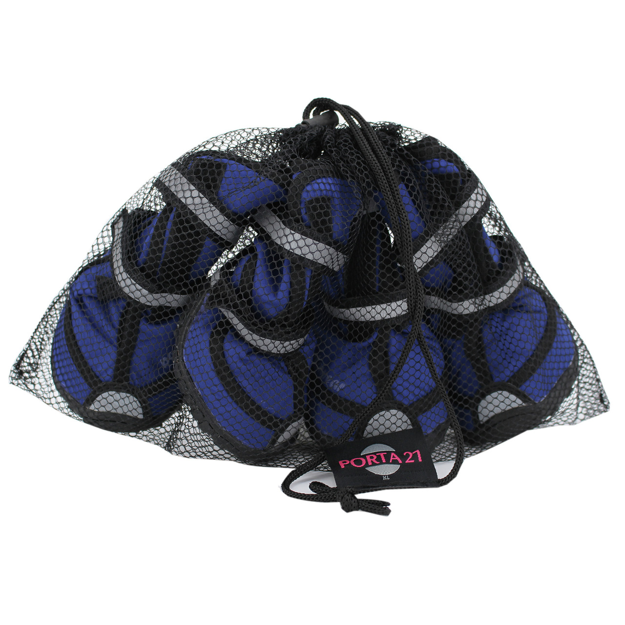 PORTA21 Hundeschuhe XL, blau, im Netzbeutel. Für große Hunde, Schutz der Pfoten bei jedem Wetter-rauem Untergrund.