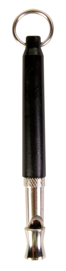 TRIXIE Hundepfeife Metall, schwarz, für Hundehalter, zur Erziehung-Kommunikation, kompakt, robust, ideal für täglichen Gebrauch.