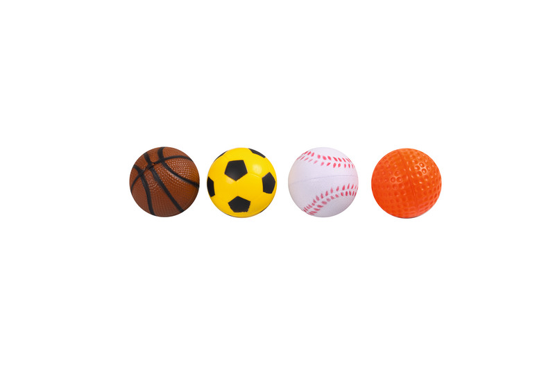 Karlie Spielbälle für Hunde, 4er-Set: Basketball, Fußball, Baseball, Golfball. Fördert Aktivität & Bewegung.