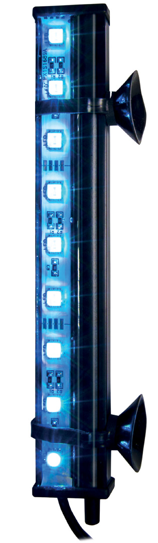 HOBBY LED AquaLux, Beleuchtung f. Aquarien, blaues Licht, fördert Pflanzenwuchs & Fischfarben, energieeffizient, Saugnäpfe.