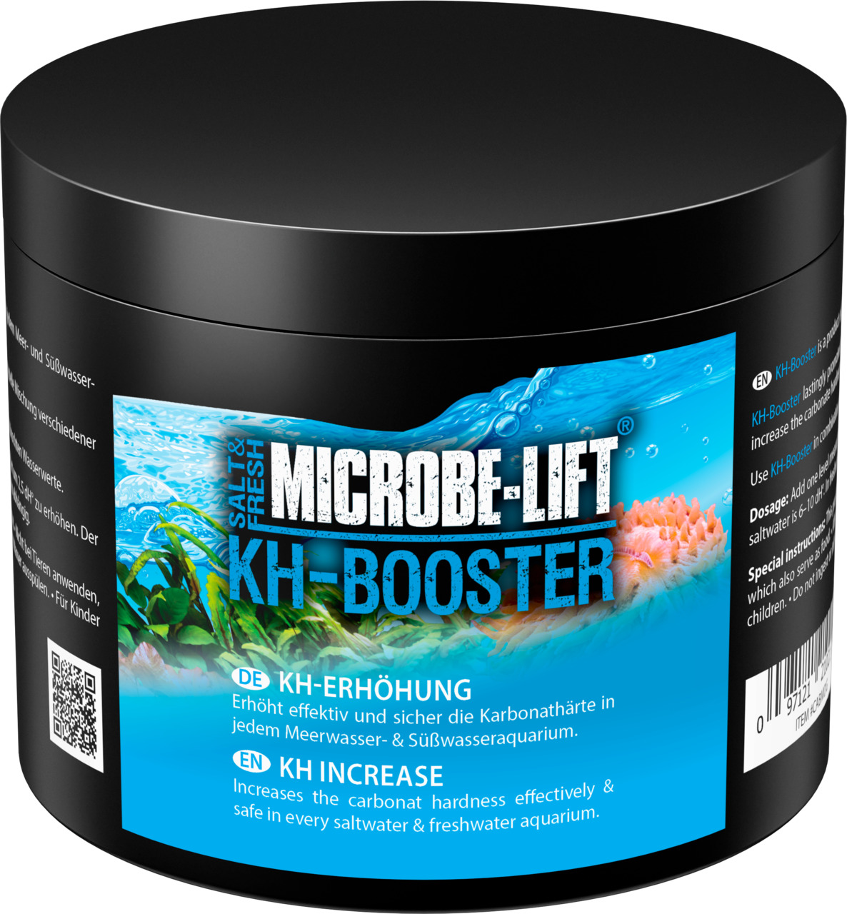 MICROBE-LIFT KH-Booster, für Aquarienbesitzer, erhöht KH in Süß--Meerwasser, 100 g, wirksam & einfach anzuwenden.