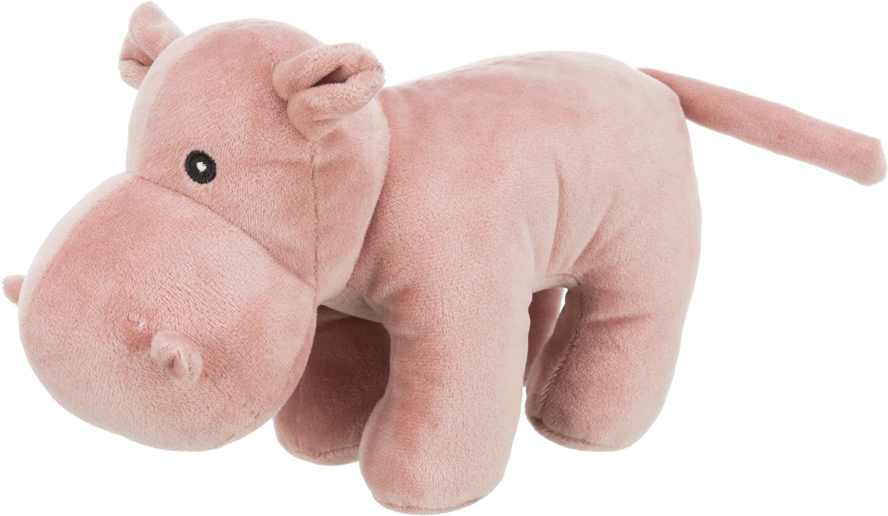 TRIXIE Nilpferd-Plüschspielzeug, rosa, für Hunde, Kauspielzeug-Kuschelgefährte, weiche Oberfläche, ideal für Spiel & Kauen.
