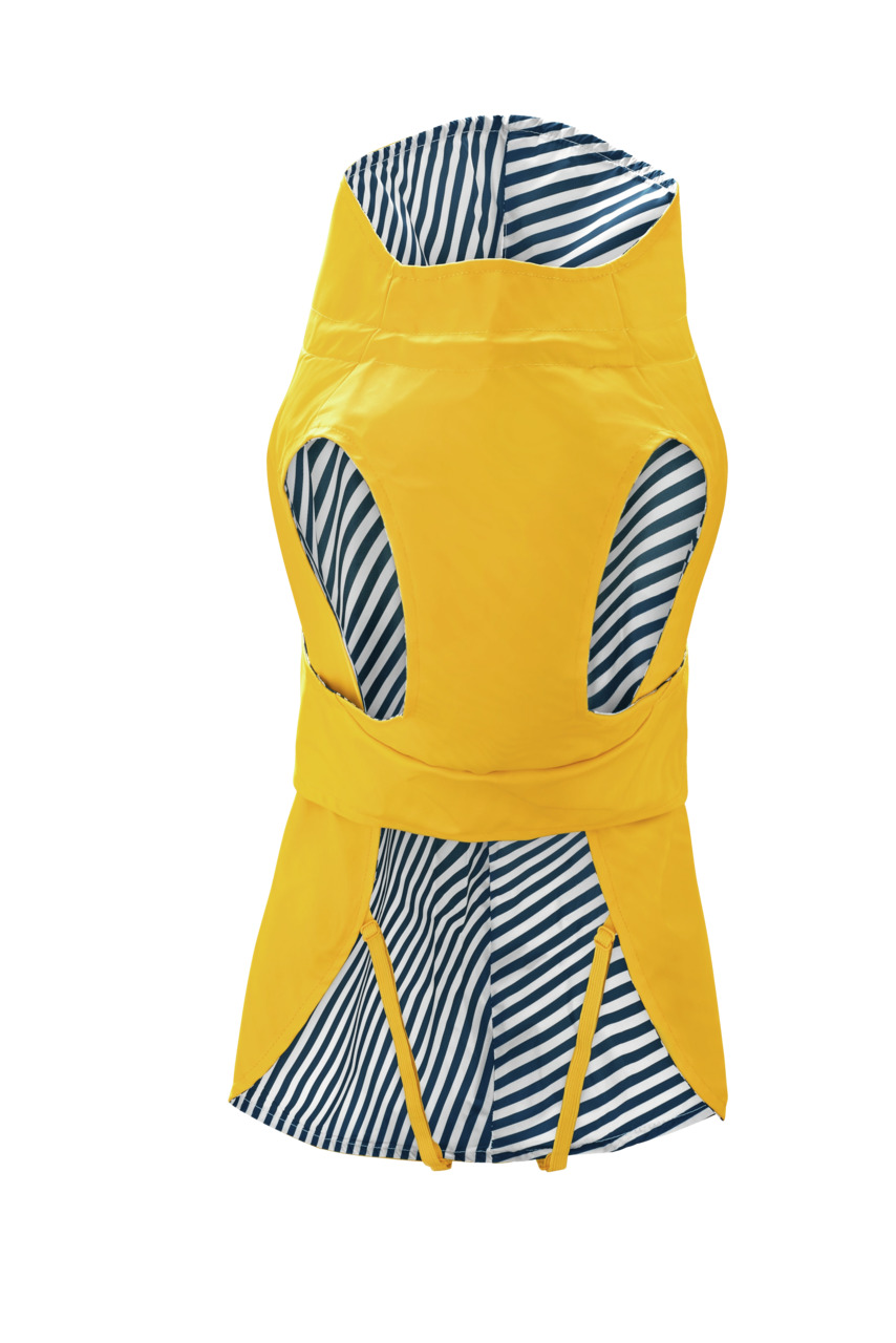 HUNTER Hundemantel "Uppsala Raincoat", für kl.-mittelgr. Hunde, wasserabweisend, gestreiftes Innenfutter, Schutz vor Regen/Wind.