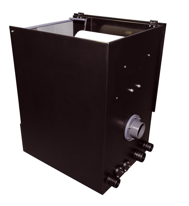 Genesis EVO3 Trommelfilter, Filtersystem für Koi--Gartenteiche, reinigt Teichwasser, robust, schwarz, einfache Installation.