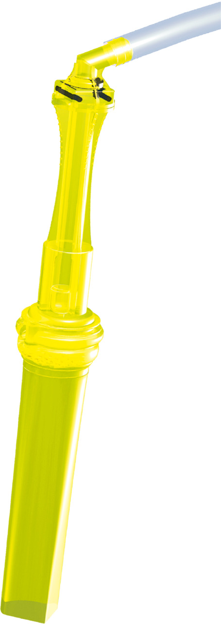 Tetra-Saugheber, gelb, für Aquarien, mit Schlauch zur Wasserentnahme/Reinigung. Ergonomisch, ideal für schnelle Pflege.