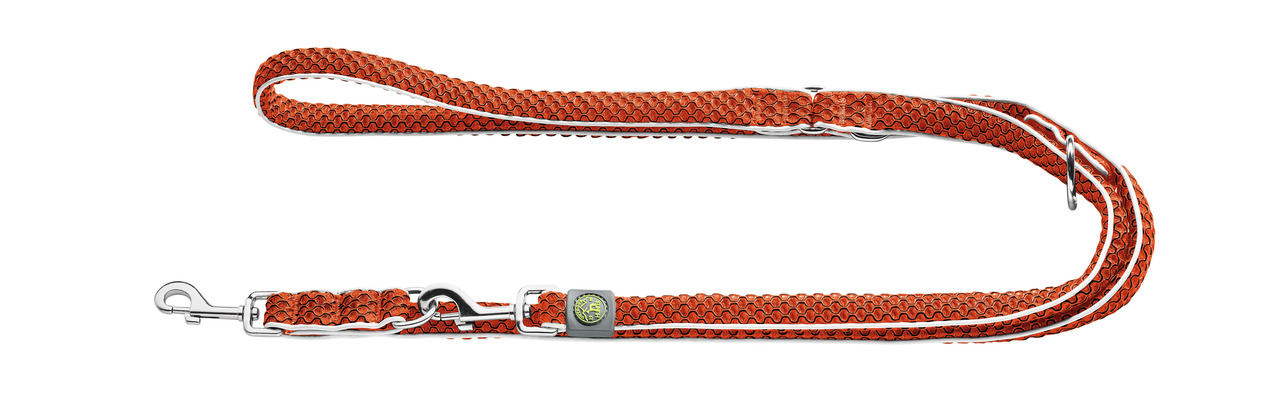 HUNTER Freestyle Hundeleine, Nylon, Orange, für alle Hundegrößen, robust & langlebig, mit Metallbeschlägen.
