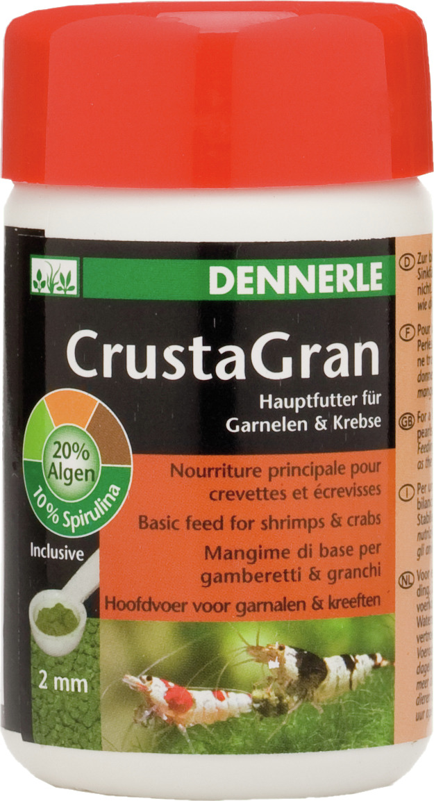 Sparpaket 2 x 100 ml Dennerle CrustaGran Aquarium Garnelen & Krebse Granulatfutter