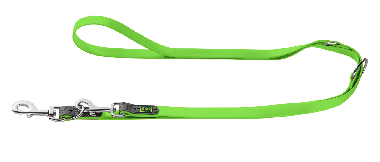 HUNTER Hundeleine "Convenience", robust, für alle Hunde, 2 Karabiner, verstellbar, 2 m, wetterfest, leicht zu reinigen.