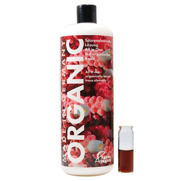 FAUNA MARIN ORGANIC Spurenelementelösung, Meerwasseraquarien, organisch, "Made in Germany", inkl. Glasampulle.