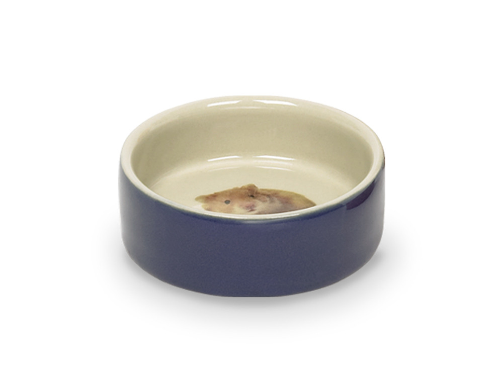 Nobby Keramikschale Hamster blau 7,5 x 2,5 cm