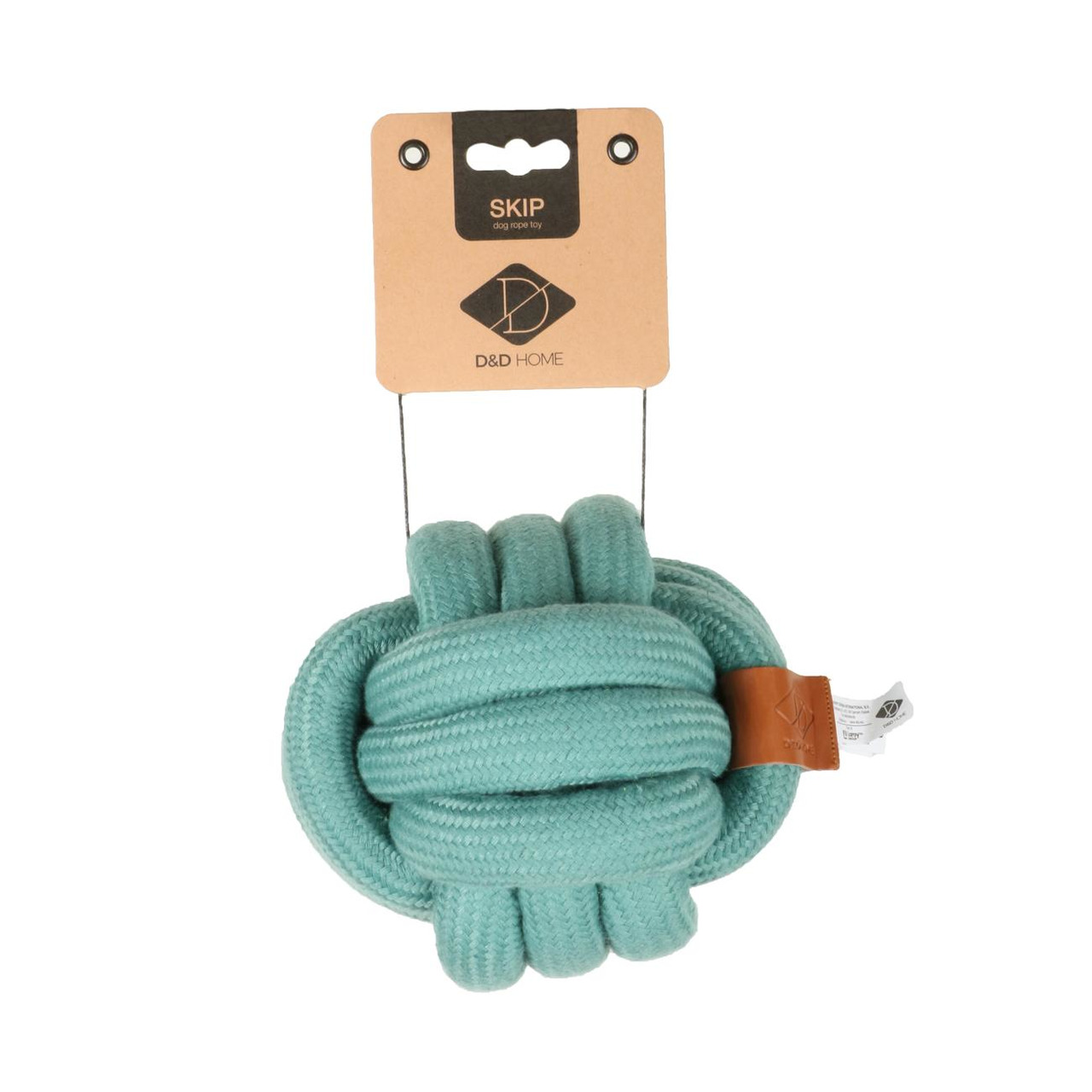 D&D Cotton DogToy Skip Ball L 15 cm blau