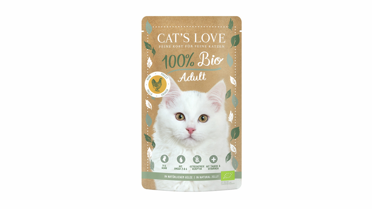 Cat's Love Adult Bio Huhn 100 Gramm Katzennassfutter