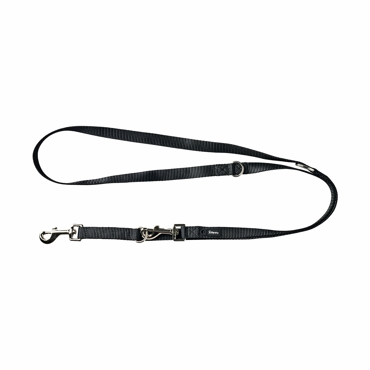 Hundeleine Allpets, Nylon, für Hunde aller Größen, längenverstellbar, 2 Metallkarabiner, robust, ideal für täglichen Gebrauch.