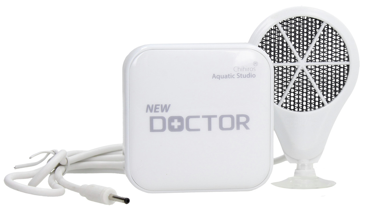 Chihiros New Doctor, Gerät f. Aquarien, verbessert Wasserqualität, fördert Gesundheit v. Fischen/Pflanzen, weiße Einheit, Filter, Saugnapf.