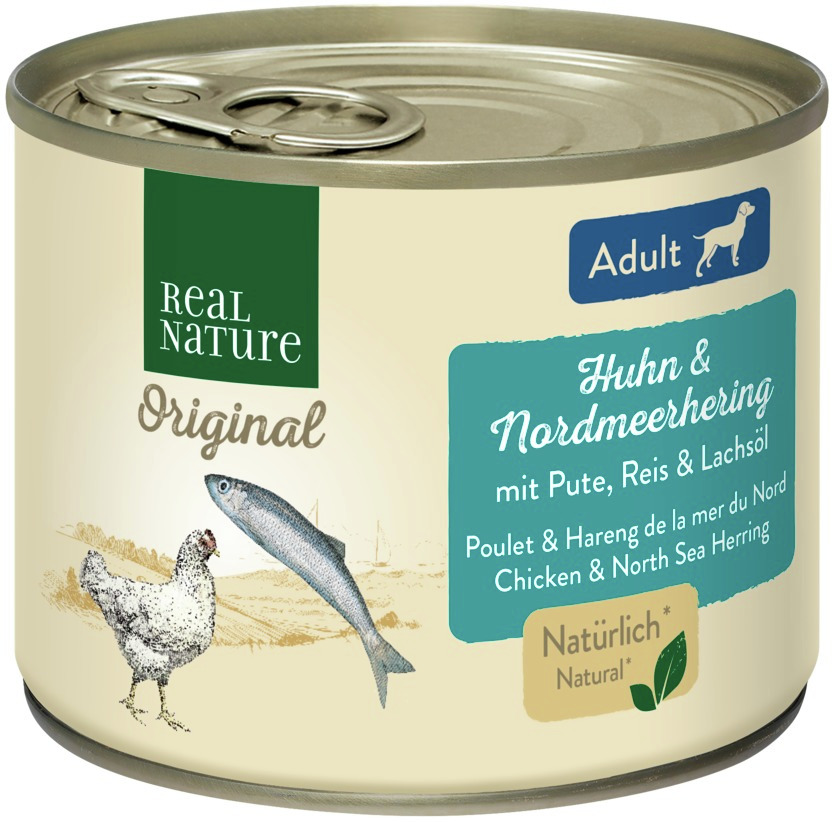REAL NATURE Adult Huhn und Nordmeerhering 200 g | 200 g | 4047777012528