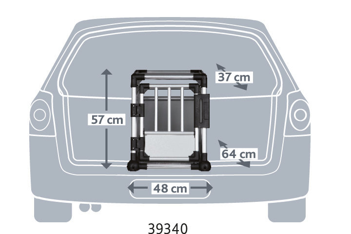 Trixie Aluminium-Transportbox silbergrau 48 x 57 x 64 cm