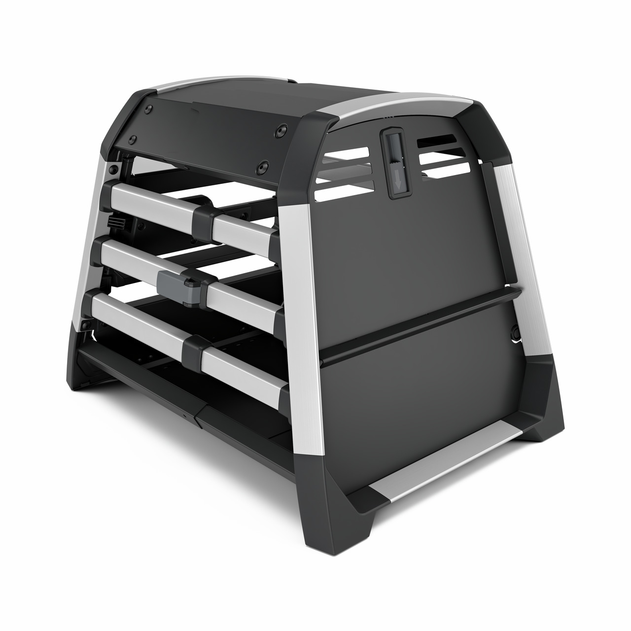 Thule Hundetransportkäfig: Sicherer Transport für Hunde im Auto, robust (Alu/Kunststoff), Belüftungsschlitze, ideal für Komfort & Sicherheit.