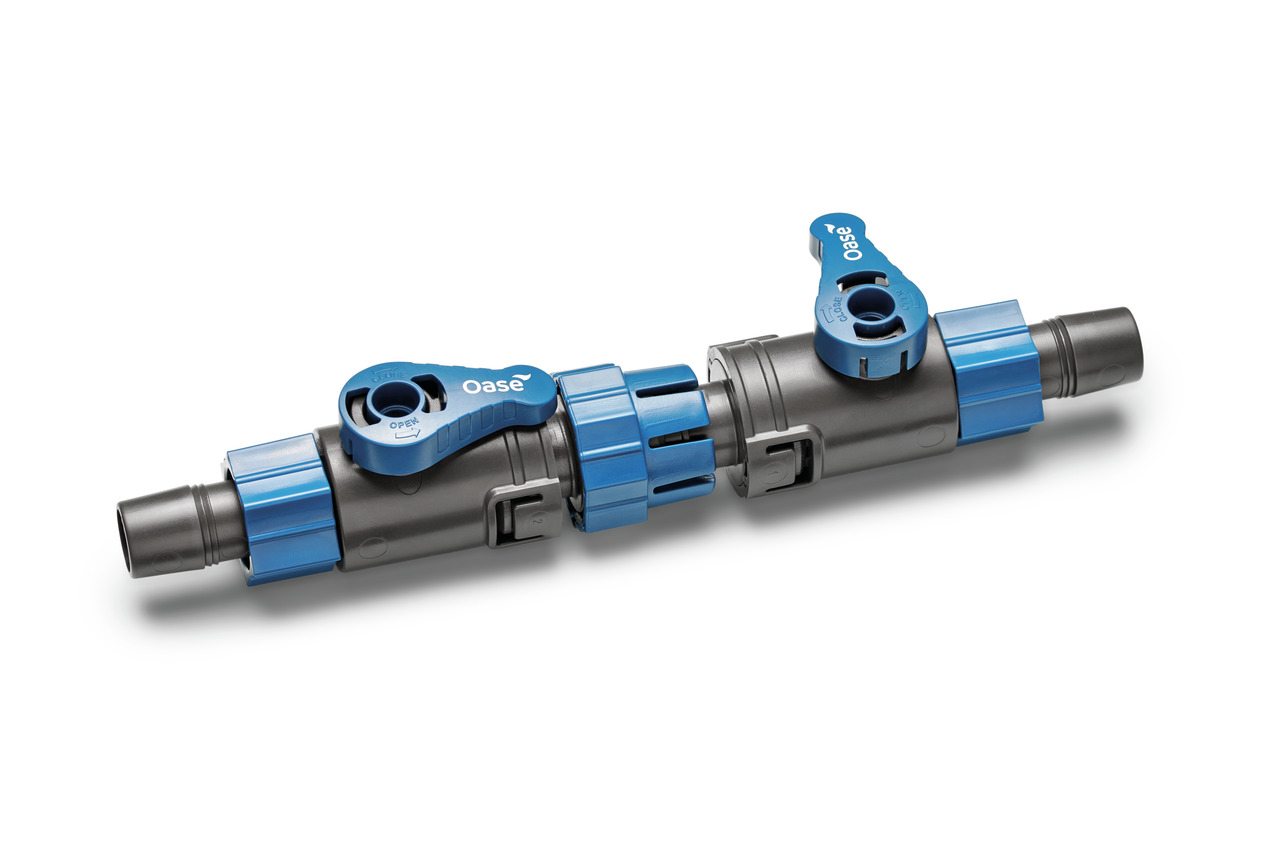 Oase ProfiClear Premium Schieber-Set, Zubehör für Teichfilter, 2 Schieber, ergonom. Griffe, robust, präzise Wasserfluss-Steuerung.