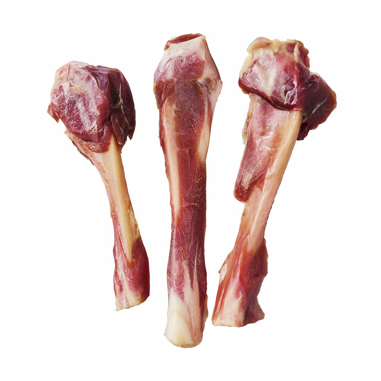 3 naturbelassene Kauknochen von LOTTIS HÄPPCHEN, für Hunde, reich an Geschmack, Zahnpflege, langer Kauspaß, ohne Zusätze, getrocknet.
