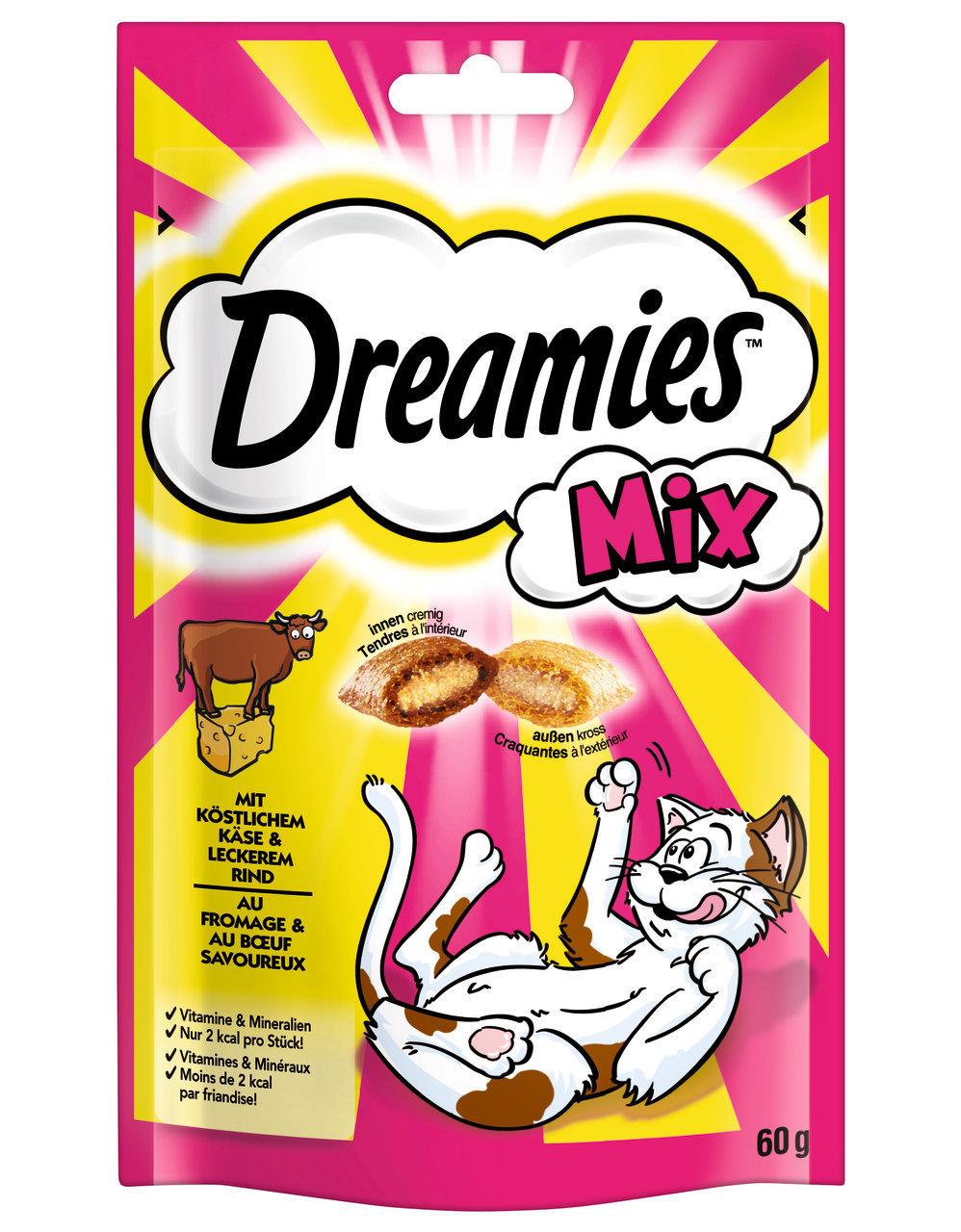 Dreamies Mix mit Käse & Rind Katzen Snacks 60 g