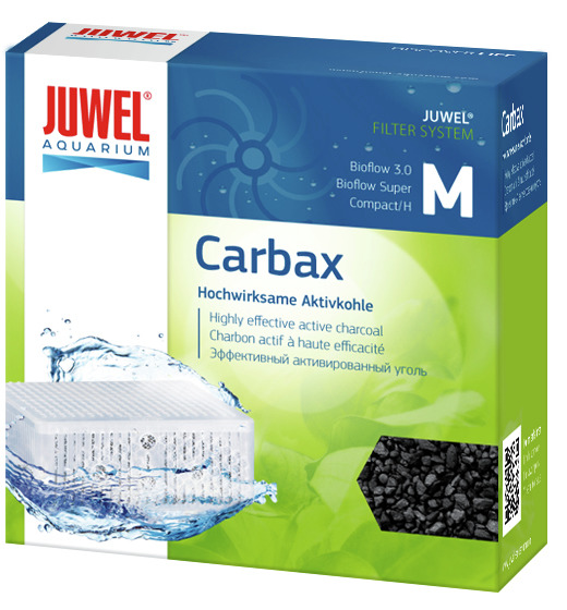 JUWEL Carbax, Aktivkohle für Bioflow 3.0-Super Compact-H (Gr. M), für Aquarienbesitzer, hochwirksam, grün-blaue Verpackung.