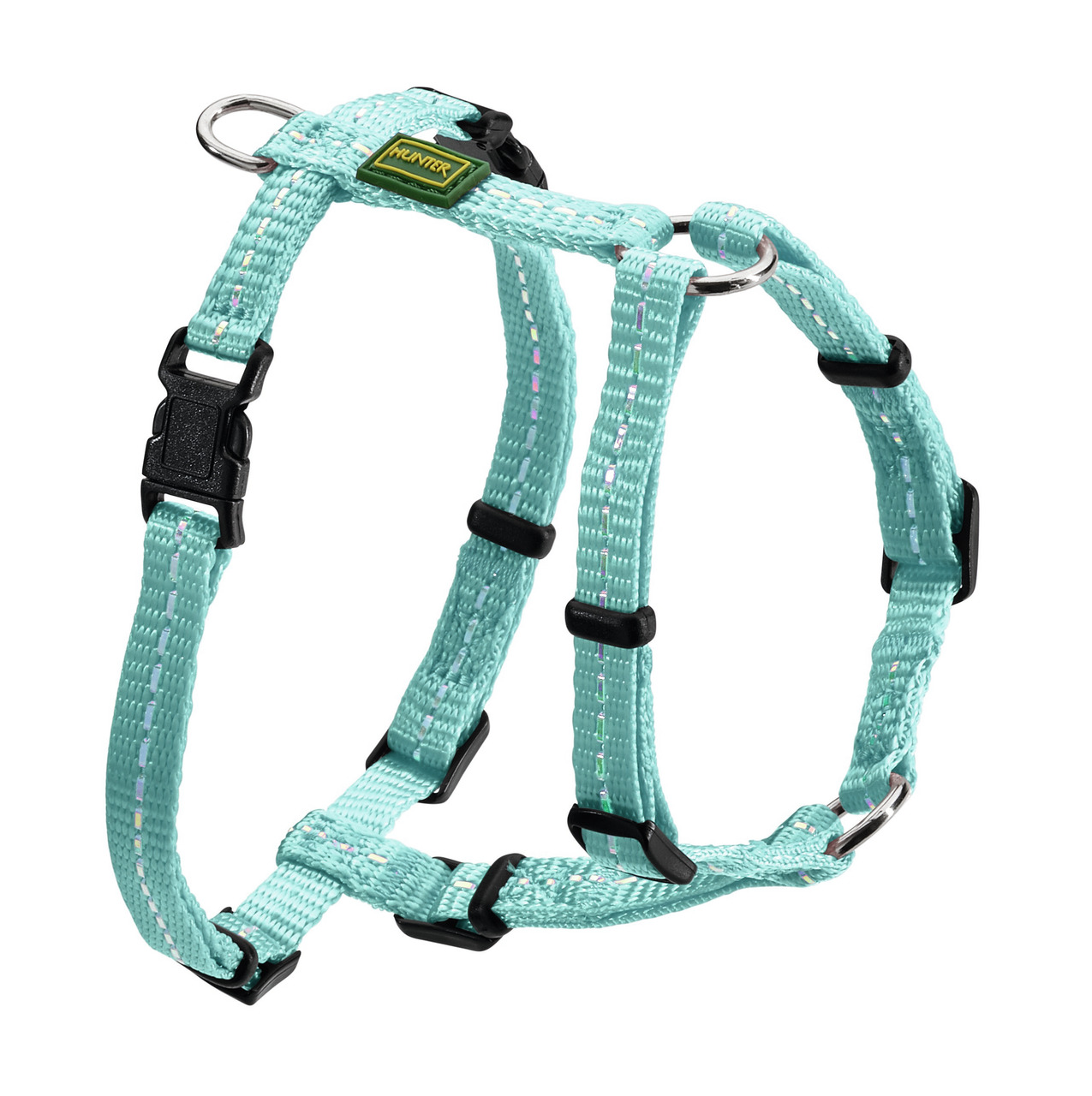 HUNTER Hundegeschirr Ecco Sport Vario Rapid, Nylon, verstellbar, Klickverschlüsse, türkis, für Hunde, Komfort & Sicherheit.
