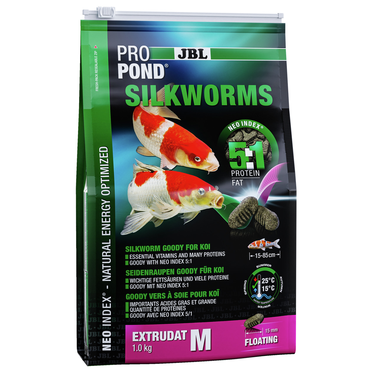 JBL ProPond Silkworms 1kg / 3 Liter Koifutter